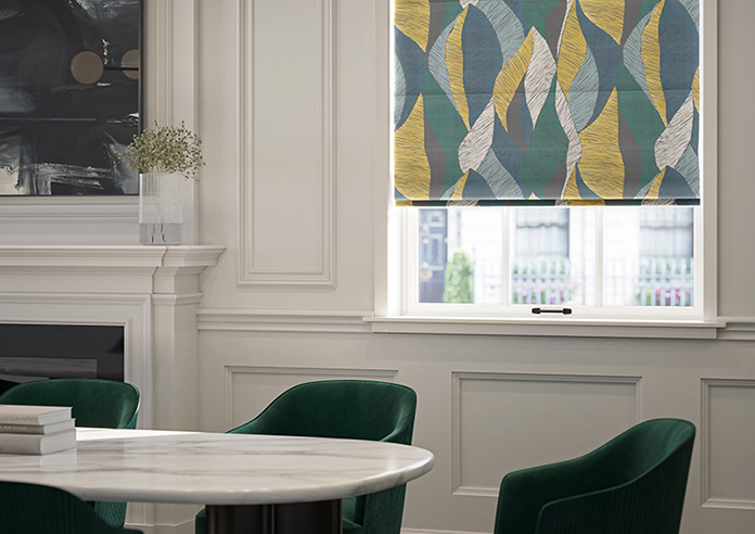Anthurium, Teal - Roman Blind - Image 5